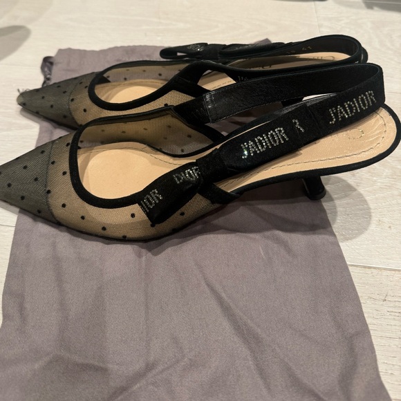 DIOR J’ADIOR Mesh Crystal Slingback Kitten Heel - Picture 4 of 9